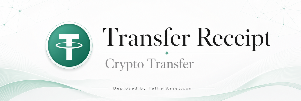Transfer Receipt — Crypto Transfer, deployed by TetherAsset.com